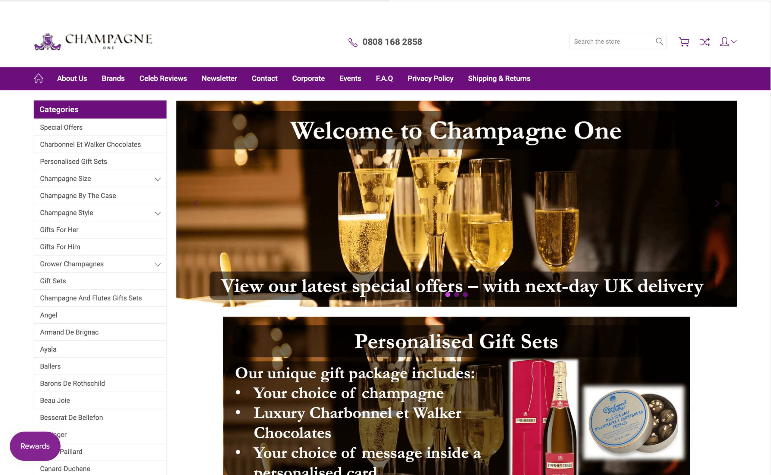 Champagne One: eCommerce retailer