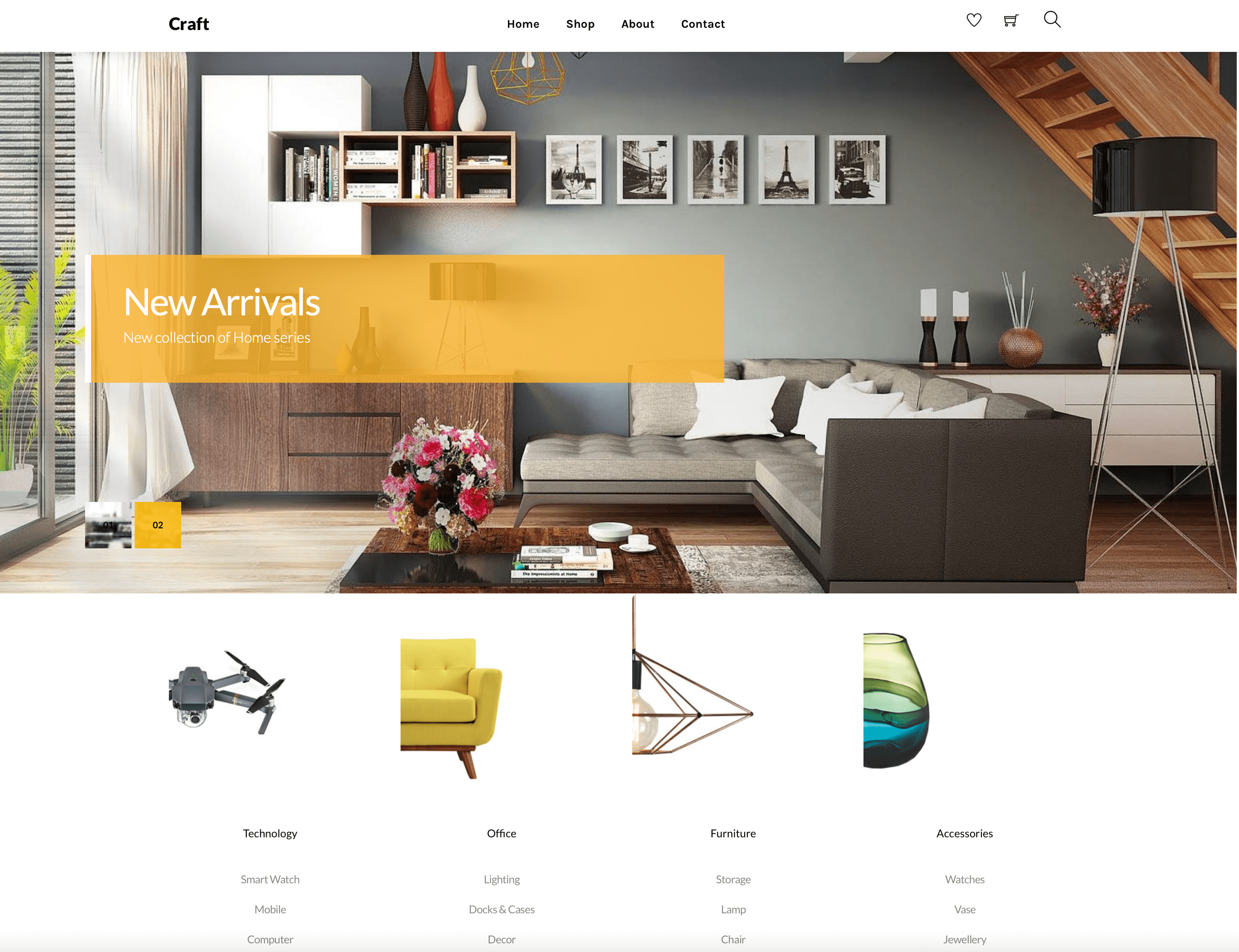 Furniture and Homeware Retailer website design