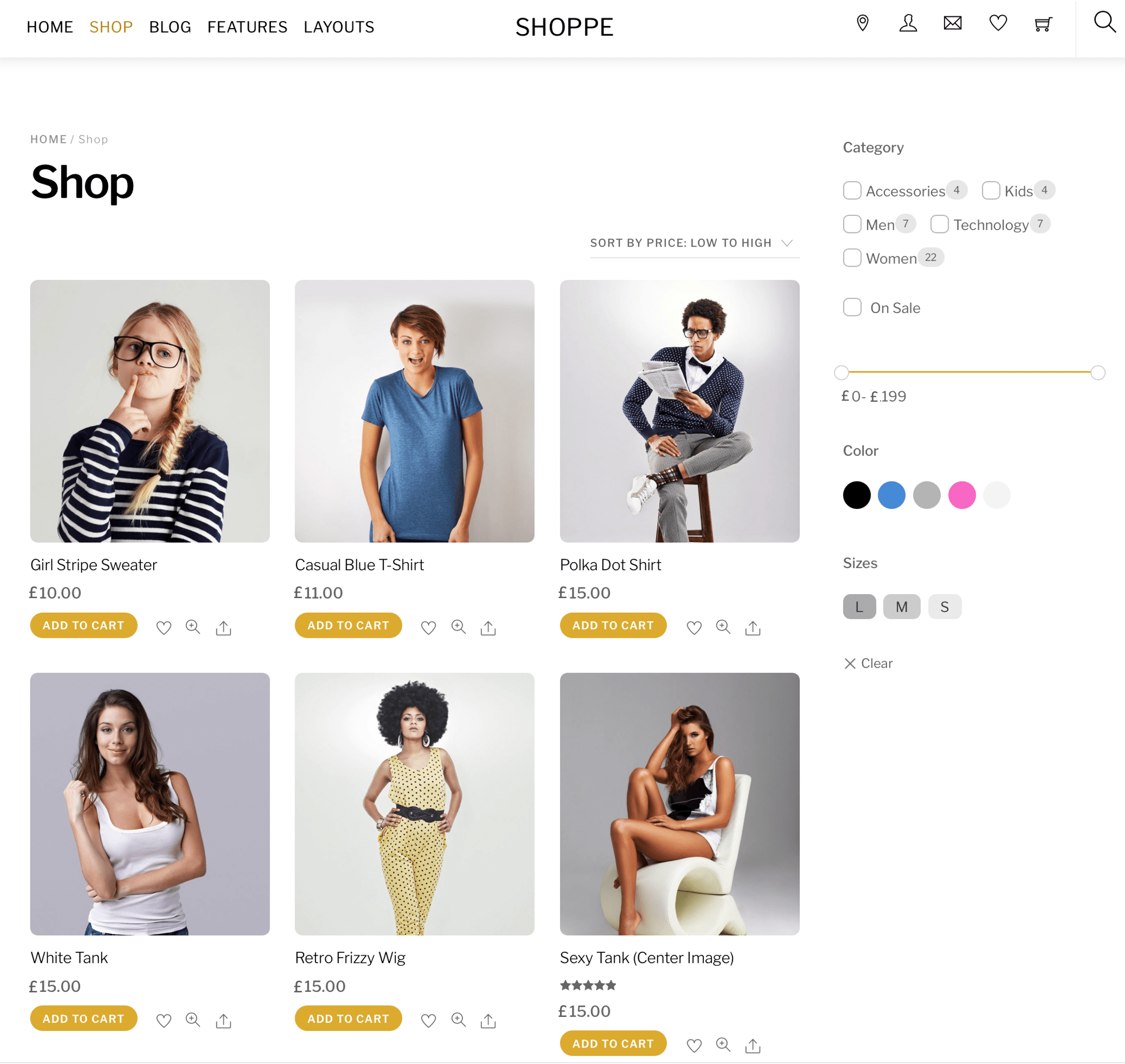 Fashion retailer website design